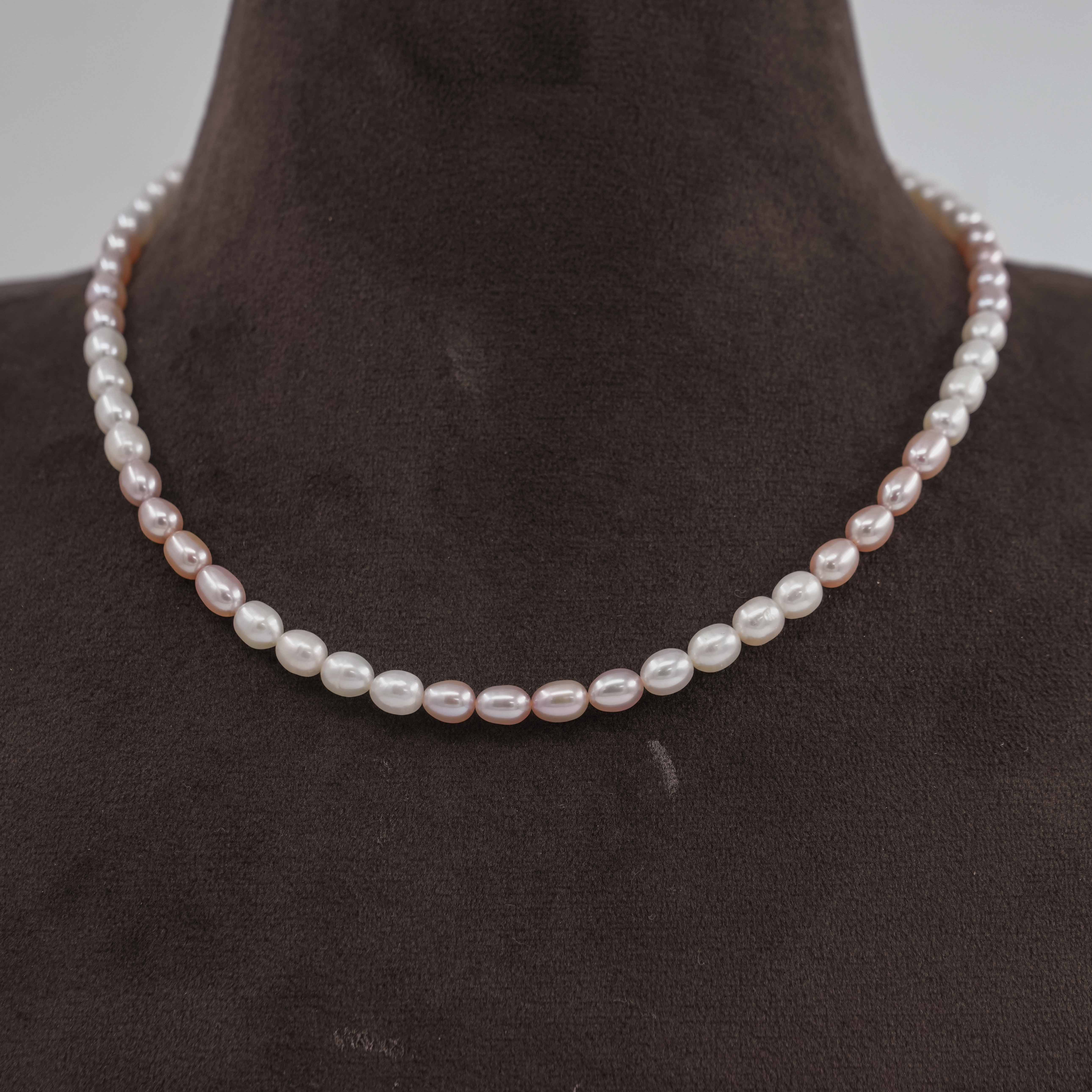 The Pearl Atelier by Kabra Pearls - Shaded Rice Pearl Necklace
